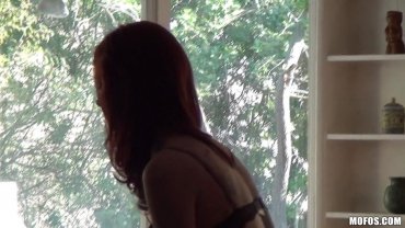 Mofos - hot redhead gets filmed while changing her panties