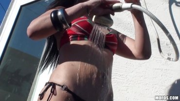 Mofos - latina valerie does some tanning and ass-shaking