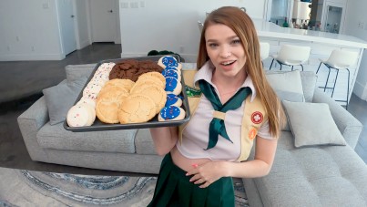sampling the scout girl's cookie
